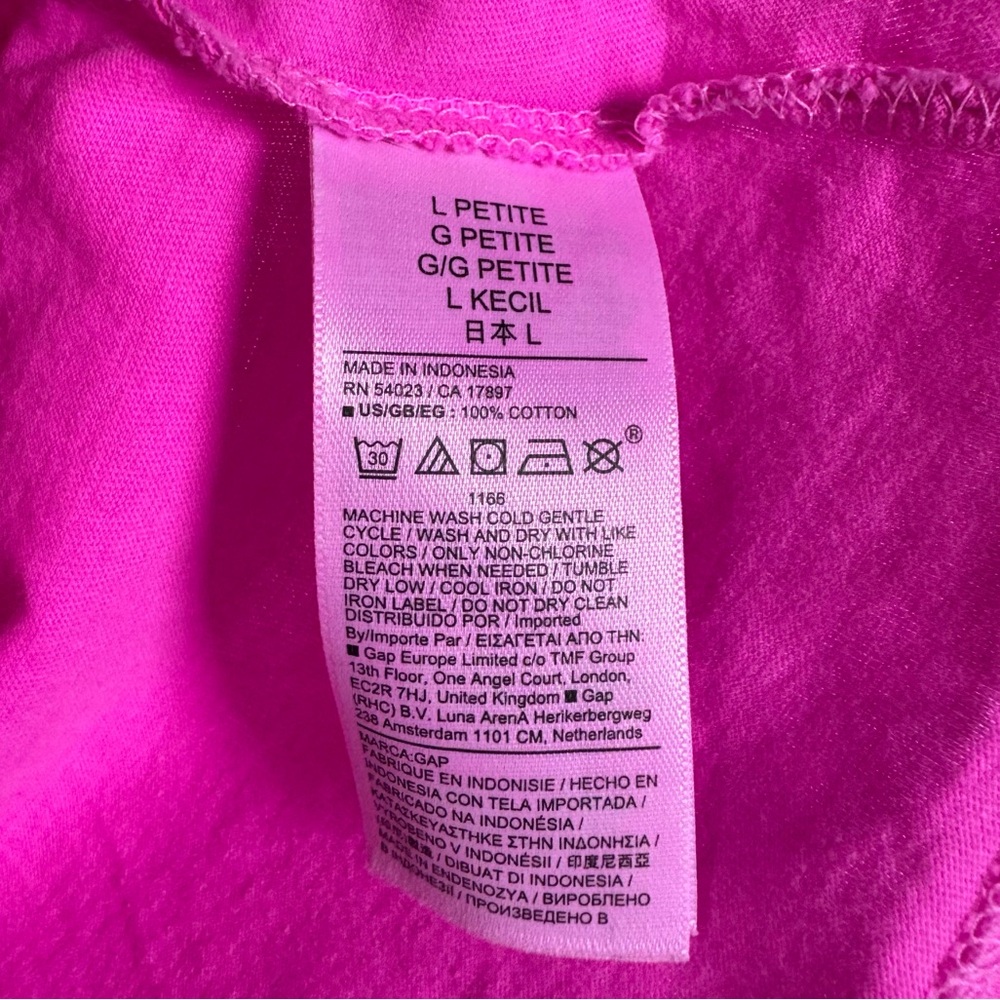 Gap Sweat Set 2 Piece Bright Neon Hot Pink Fleece Shorts Shirt Cotton Lounge - Picture 12 of 13